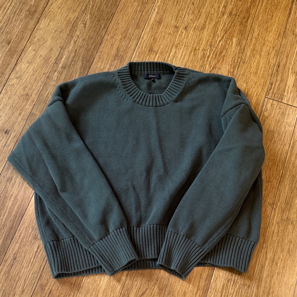 Quince cotton crewneck sweater